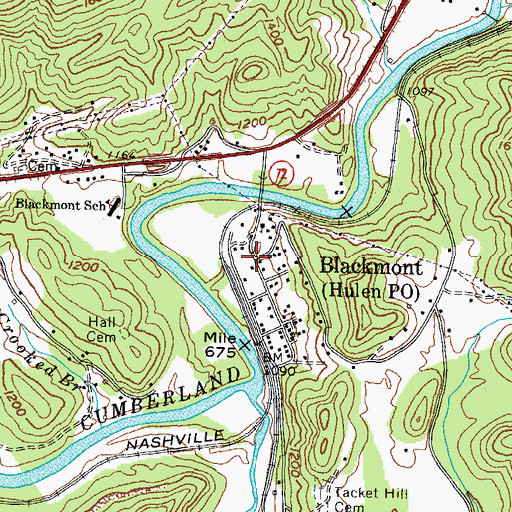 Topographic Map of Blackmont, KY