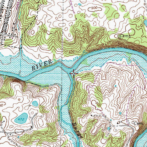 Topographic Map of Burge Creek, KY