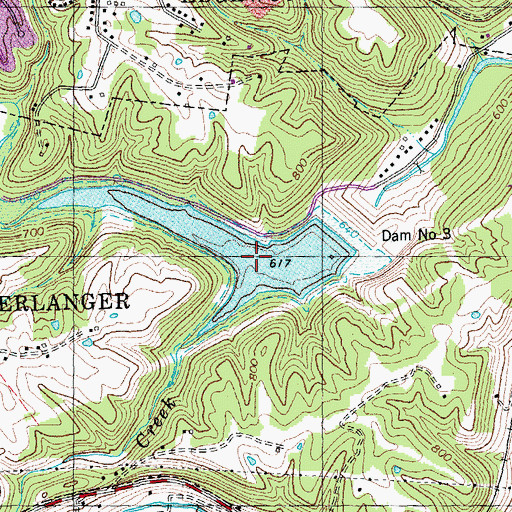 Topographic Map of Doe Run Creek, KY