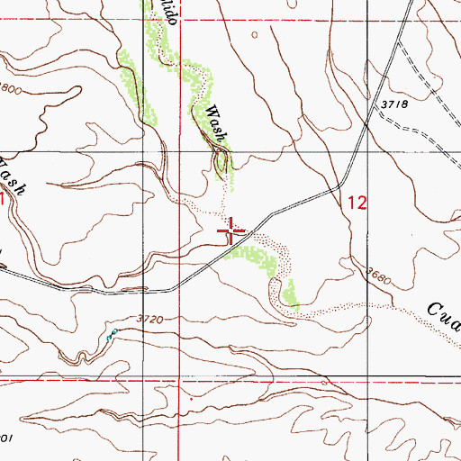 Topographic Map of Gallineta Wash, AZ