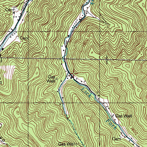 Topographic Map of Lick Fork School, KY