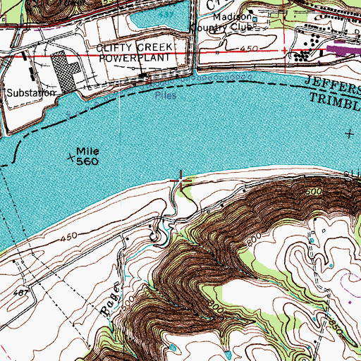 Topographic Map of Page Creek, KY