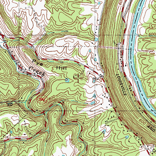Topographic Map of Pye Hill, KY