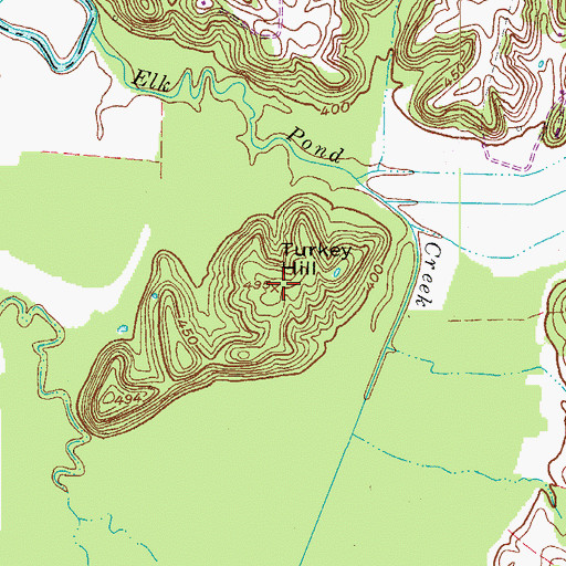 Topographic Map of Turkey Hill, KY