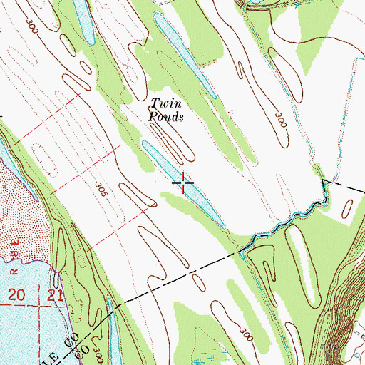 Topographic Map of Twin Pond, KY
