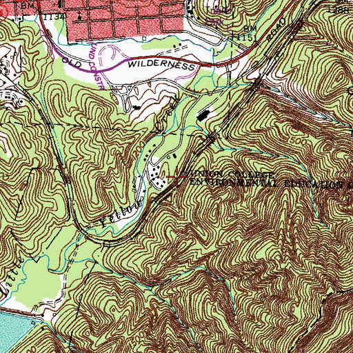 Topographic Map of Union College Environmental Education Center, KY