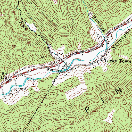 Topographic Map of Big Run, KY