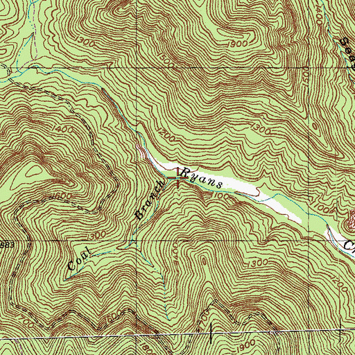 Topographic Map of Coal Branch, KY