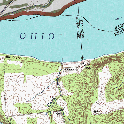 Topographic Map of Cornstalk Creek, KY
