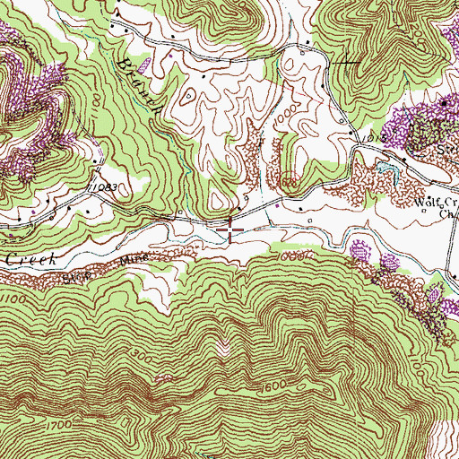 Topographic Map of Jordan Branch, KY
