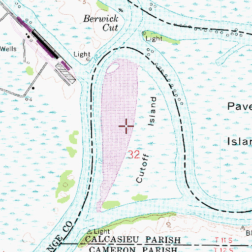 Topographic Map of Cutoff Island, LA