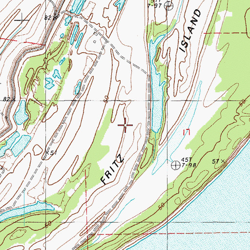 Topographic Map of Fritz Island, LA