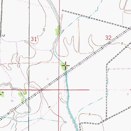 Topographic Map of Gum Gully, LA
