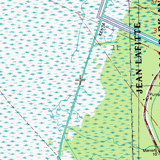 Topographic Map of Kenta Canal, LA