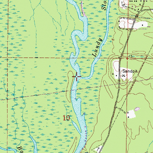Topographic Map of Lundy Slough, LA