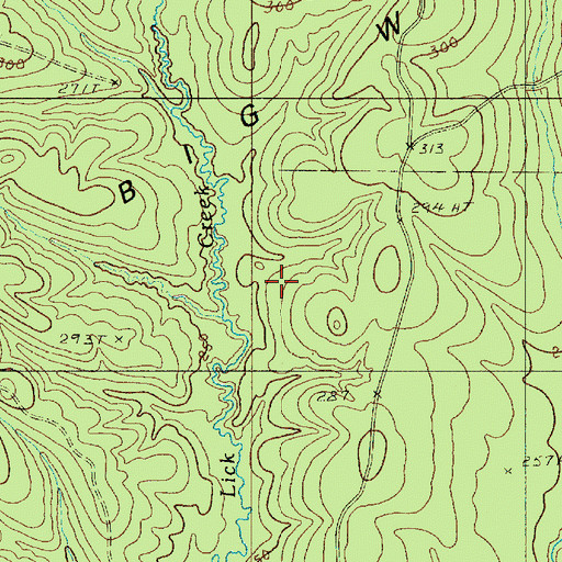 Topographic Map of The Big Woods, LA