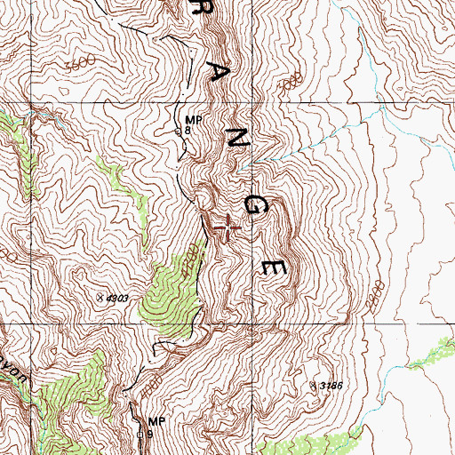 Topographic Map of Ajo Range, AZ