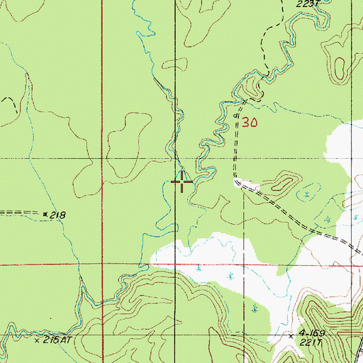 Topographic Map of Williams Creek, LA