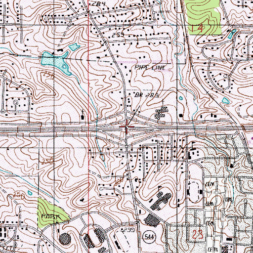 Topographic Map of Interchange 84, LA
