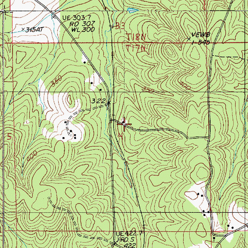 Topographic Map of Pratt, LA