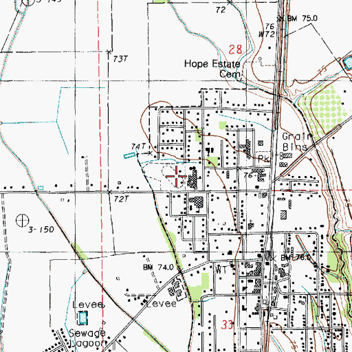 Topographic Map of Wisner Elementary School (historical), LA