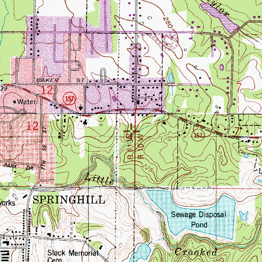 Topographic Map of Meadow Creek Ranch, LA