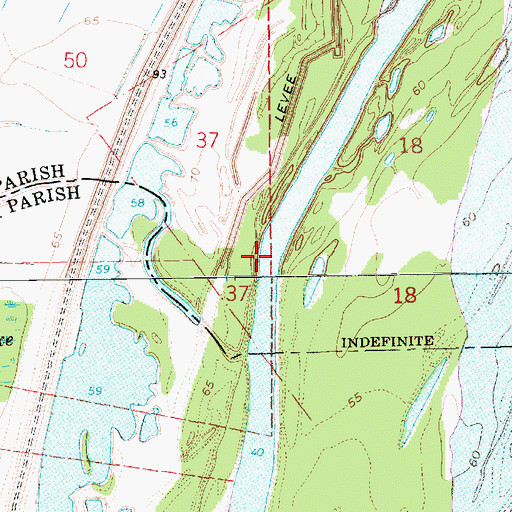 Topographic Map of L'Argent Landing, LA