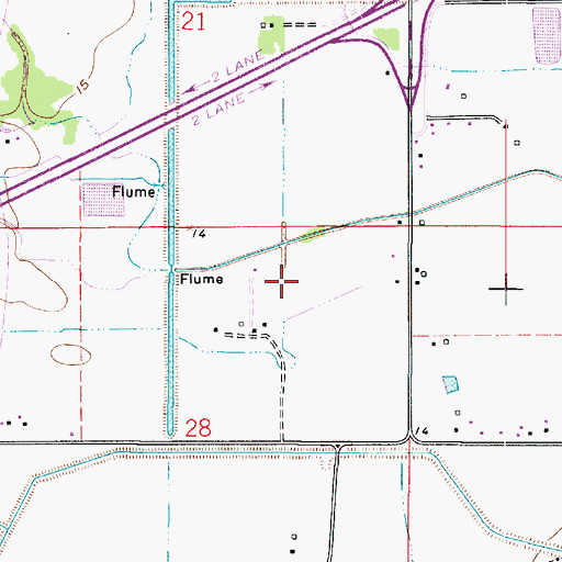 Topographic Map of Sabine Prairie, LA
