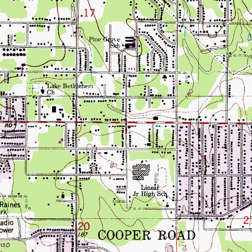 Topographic Map of School Away From School Number 4, LA