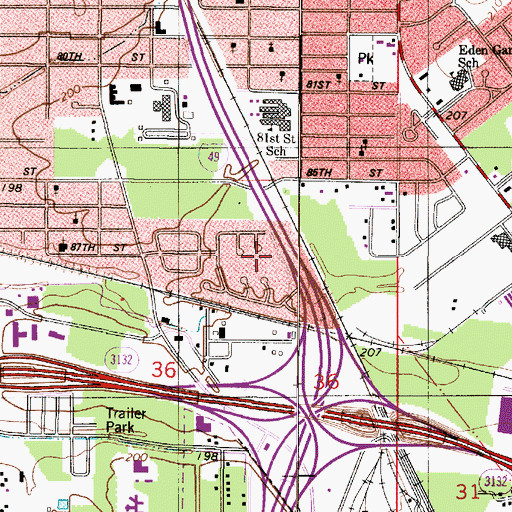 Topographic Map of Greenbrook, LA