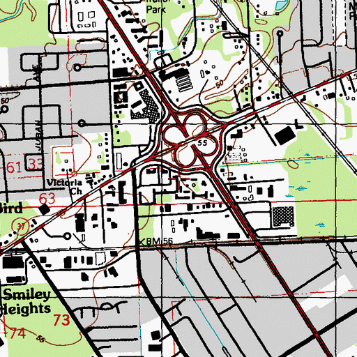 Topographic Map of Owen Industrial Park, LA
