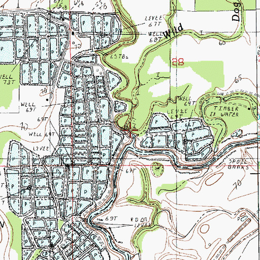 Topographic Map of Bee Bayou, LA