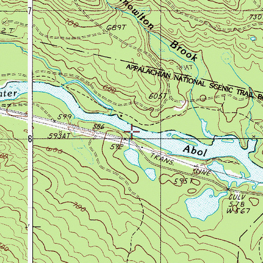 Topographic Map of Abol Deadwater, ME