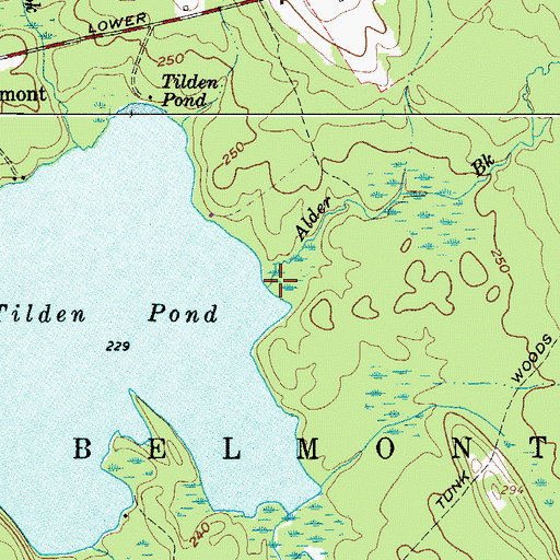 Topographic Map of Alder Brook, ME