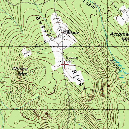 Topographic Map of Beech Ridge, ME