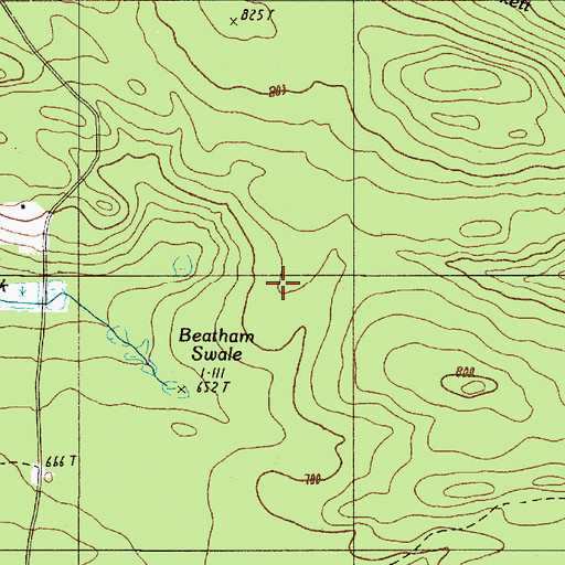 Topographic Map of Beetham Swale, ME