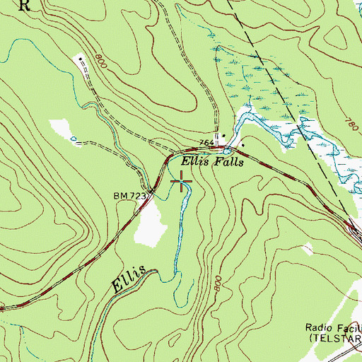 Topographic Map of Black Brook, ME