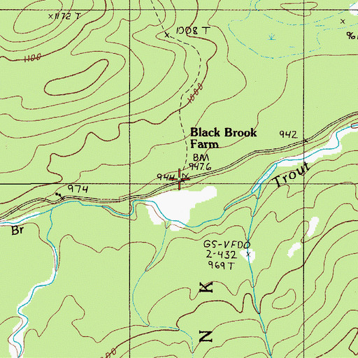 Topographic Map of Black Brook Farm, ME