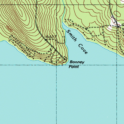 Topographic Map of Bonney Point, ME