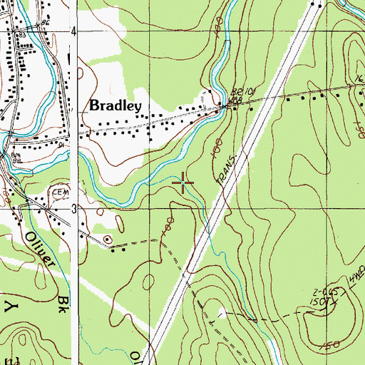 Topographic Map of Boynton Brook, ME