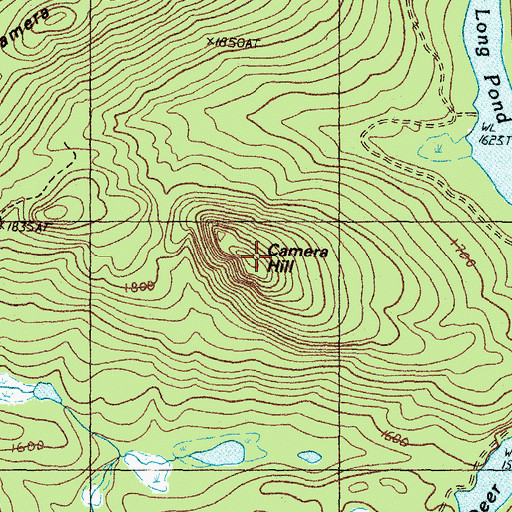 Topographic Map of Camera Hill, ME