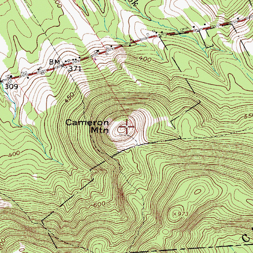 Topographic Map of Cameron Mountain, ME