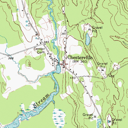Topographic Map of Chesterville, ME