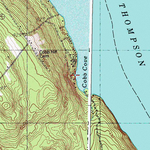 Topographic Map of Cobb Cove, ME