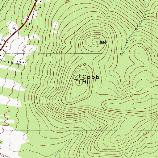 Topographic Map of Cobb Hill, ME