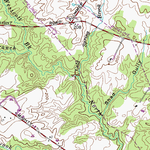 Topographic Map of Cold Spring Brook, ME