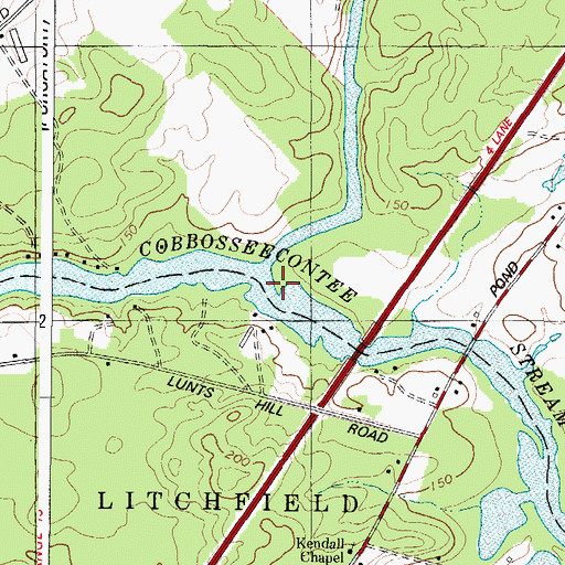 Topographic Map of Cold Stream, ME