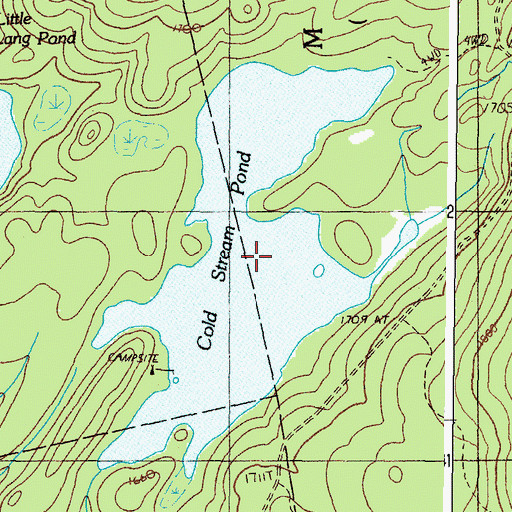 Topographic Map of Cold Stream Pond, ME