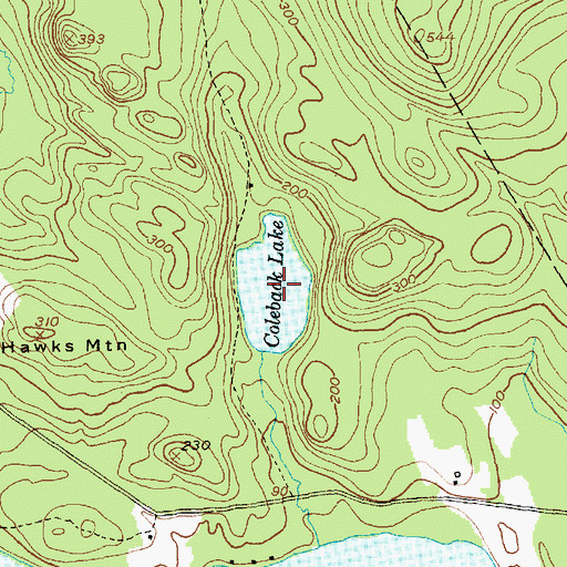 Topographic Map of Coleback Lake, ME