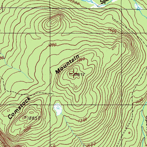 Topographic Map of Comstock Mountain, ME